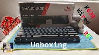 Redragon K630 Wired RBG Mechanical Keyboard Unboxing [upl. by Bokaj]