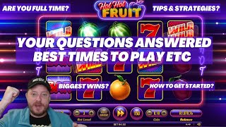 QUESTIONS ANSWERED WHILE PLAYING HOT HOT FRUIT BEST TIME TO PLAY ETC [upl. by Einttirb]