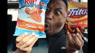 Fritos FlaminHotVSRuffles FlaminHot Chips [upl. by Ivets897]