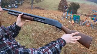 Winchester 1897 amp Norinco 1897 Shotgun Slamfire [upl. by Bautram]