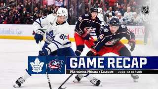 Maple Leafs  Blue Jackets 1223  NHL Highlights 2023 [upl. by Euhsoj531]