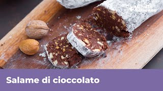 SALAME DI CIOCCOLATO  Senza uova facile e buonissimo [upl. by Namref]