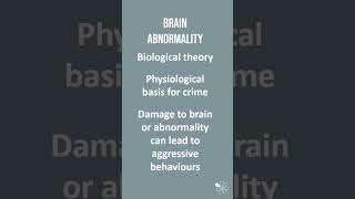 Brain Abnormality  60 Second Criminology WJEC Level 3 Unit 2 [upl. by Fuchs71]