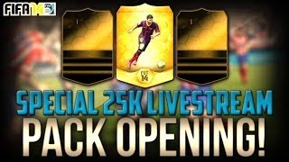 FIFA 14 SPECIAL LIVESTREAM 25K PACK OPENING FANGS [upl. by Ellinet147]