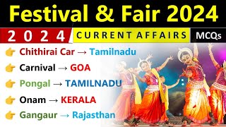 Festival amp Fairs 2024 Current Affairs  Important Festivals  Current Affairs 2024  Top MCQs [upl. by Chapel]