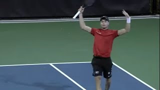 USTA National Campus sees Georgia earn College MatchDay victory over Georgia Tech [upl. by Llyrpa]