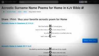 Acrostic poems about Home [upl. by Torin]