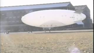 AT10 AIRSHIP on an early test flight landing at Cardington then being brought onto her mast [upl. by Scoville]