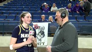 Navy Womens Basketball Postgame Interview Gia Pissott Tim Taylor vs Quinnipiac [upl. by Georglana]