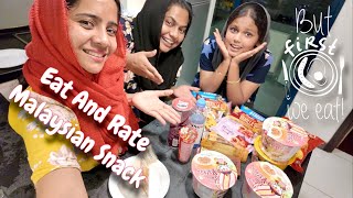 Eat And Rate Malaysian Snacks 😋😂  Mashura  Basheer Bashi  Suhana [upl. by Norraj]