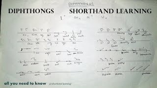 Diphthong of English shorthand  Shorthand Learning [upl. by Apeed855]