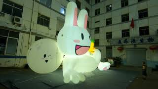 6m High Gonflables Inflatable rABBit Mascot for Parade Stagedesign Decortion [upl. by Naujtna35]