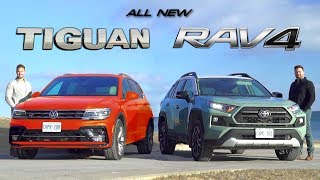 2019 Toyota RAV4 vs 2019 VW Tiguan  Battle For Best Compact SUV [upl. by Paluas]