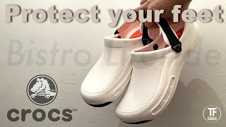 quotProtect your feetquot Crocs Bistro Literide White Review 2023 [upl. by Tamma394]