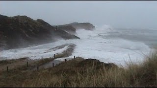 Sturmflut auf Sylt zerstört Dünen der Hörnumer Odde amp am Kliff von Kampen [upl. by Enedan]