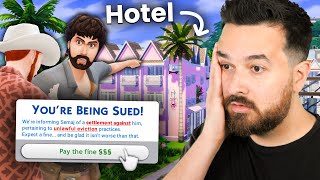 I ran a hotel in The Sims 4 For Rent and got sued 3 times [upl. by Heng594]