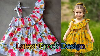 Baby Frock Cutting and StitchingOne StrapOne Shoulder Baby Frock Cutting and Stitching for 1 year [upl. by Stormy]