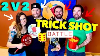 EPIC 2v2 TRICK SHOT BATTLE CRAZY ENDING trickshots trickshot [upl. by Delahk770]