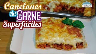 Canelones de carne con salsa bechamel Súper fáciles Loli Domínguez [upl. by Ateuqal612]