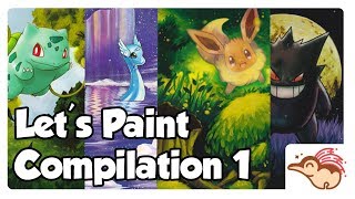 Painting Pokémon Cards  Compilation 1 [upl. by Cappello814]