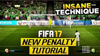 FIFA 17 NEW UNSAVEABLE PENALTY KICK TUTORIAL  HOW TO SCORE EVERY TIME  TIPS amp TRICKS [upl. by Fauver423]