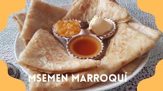 Msemen Marroquí 🥞 MUY FÁCIL 🥞 Paso a paso [upl. by Vanhomrigh]