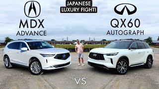 LUXURY 3ROW FIGHT  2024 Acura MDX vs 2024 Infiniti QX60 Comparison [upl. by Janet]