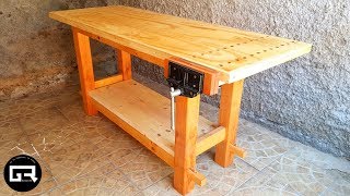 MESA DE TRABAJO PARA CARPINTERO  WOOD WORKBENCH BUILD [upl. by Roze]