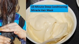 10Minute Miracle Hair Mask for Dry Damaged Rough amp Frizzy Hair [upl. by Puna]