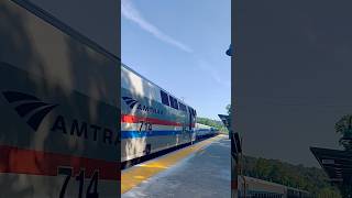 Amtrak Literally Bounces Through The Station Due To Uneven Track LSL 48 With Hickory Creek [upl. by Seravaj]