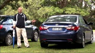 Hyundai i45 amp Suzuki Kizashi Comparison Car Review [upl. by Arley]