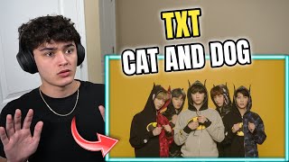 TXT Cat amp Dog Official MV REACTION [upl. by Allerie763]