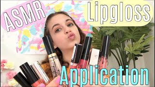 ASMR lipgloss Application and mouth sounds [upl. by Soinski43]