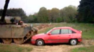 Chieftain tank crushing car [upl. by Retla]