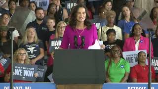 Gretchen Whitmer speech for Kamala Harris Tim Walz names contrasts with Donald Trump JD Vance [upl. by Siskind]