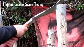 Testing the Panabas Filipino Sword by Blade Culture International [upl. by Lifton454]