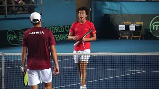 Davis Cup World Group II 2023 Hong Kong vs Latvia  Coleman Wong vs Martins Rocens Match Point [upl. by Patrizio847]