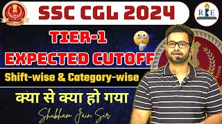 SSC CGL 2024 Tier1 Expected Cutoff Shiftwise and Categorywise by Shubham sir RBE 🙏🏻 [upl. by Hibbs]