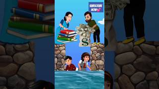 Money vs Knowledge cartoonshorts cartoonanimation viralcatoon trendingshorts [upl. by Sugirdor]