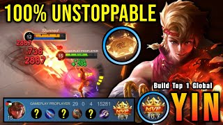 29 Kills No Mercy Monster Yin 100 Unstoppable Build  Build Top 1 Global Yin  MLBB [upl. by Itida]