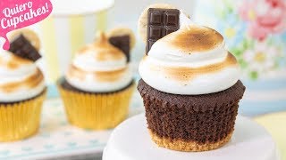 CUPCAKES SMORES  CHOCOLATE Y MERENGUE SUIZO Quiero Cupcakes [upl. by Alexandros]