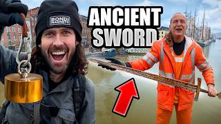 We FOUND A SWORD Magnet Fishing in the River Reveals 400 Year Old Treasure [upl. by Capon390]