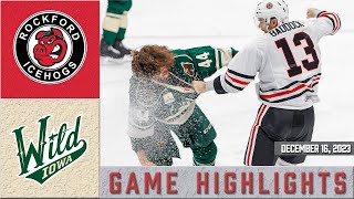 IceHogs Highlights IceHogs vs Wild 121623 [upl. by Zysk113]