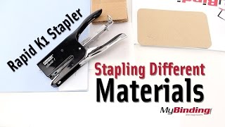 Rapid K1 Stapler Stapling Different Materials [upl. by Ahseuqram196]