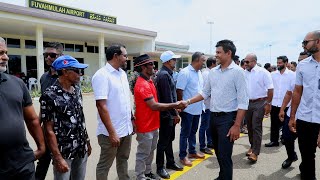 The Vice President arrives Fuvahmulah city on an official visit [upl. by Nagn]