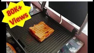 Borosil Super Jumbo Grill Maker Demo  Grilled Sandwich [upl. by Dragone]