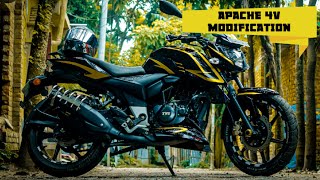 New Apache RTR 160 4v  All new modification  Wrapping modify  Sticker modify [upl. by Sunday307]