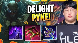 HLE DELIGHT IS CLEAN WITH PYKE SUPPORT  HLE Delight Plays Pyke Support vs Rakan Season 2024 [upl. by Nita208]