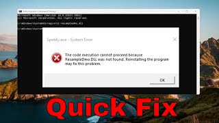 How to Fix “resampledmodll Is Missing” Error on Windows 1110 Guide [upl. by Enyaht]