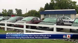 WinstonSalem police investigating series of business breakins two arrested [upl. by Sherrard612]